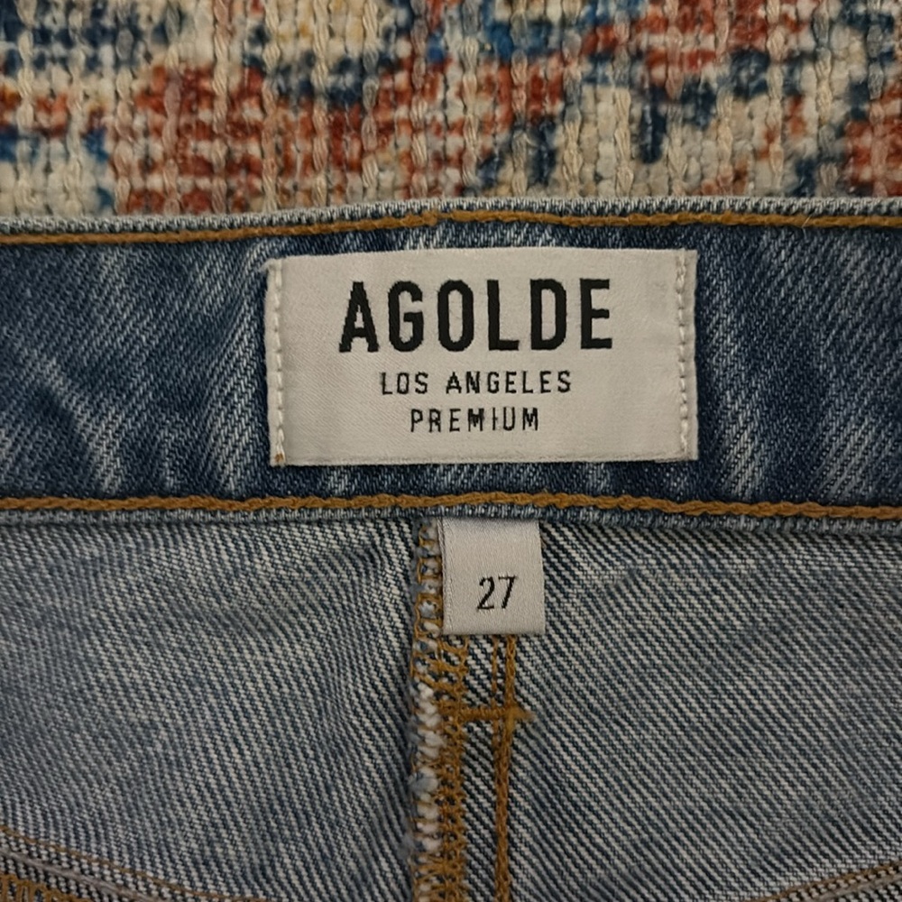 Agolde Light Blue Denim Mini Skirt - Picture 5 of 6